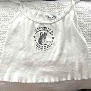 Brandy Melville white nashville shirt